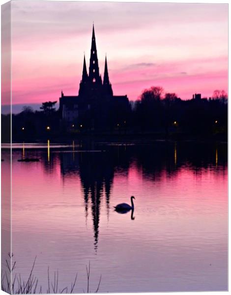 LICHFIELD CATHEDRAL              Canvas Print by Sue HASKER