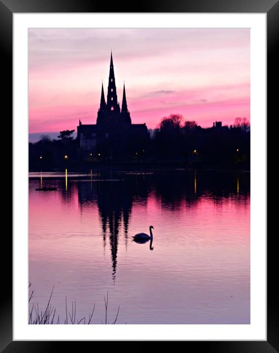 LICHFIELD CATHEDRAL              Framed Mounted Print by Sue HASKER