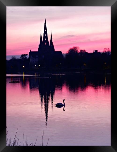 LICHFIELD CATHEDRAL              Framed Print by Sue HASKER