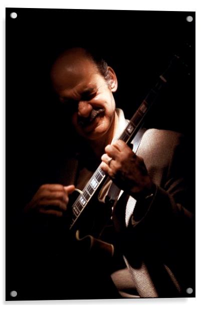 The Blue Note - Joe Pass Acrylic by Pete Mant
