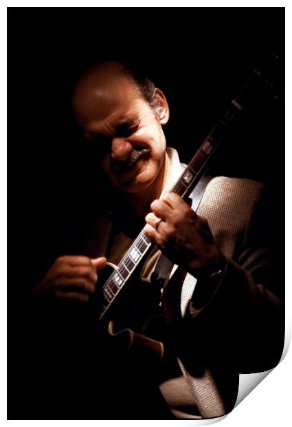 The Blue Note - Joe Pass Print by Pete Mant