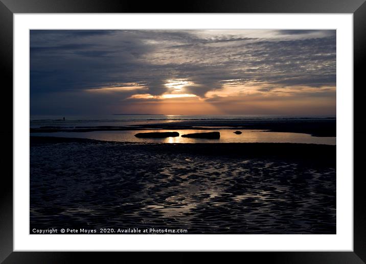 Sunset Reflections  Framed Mounted Print by Pete Moyes