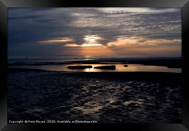 Sunset Reflections  Framed Print by Pete Moyes