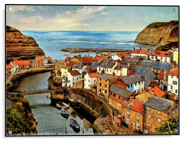"Antique Staithes" Acrylic by ROS RIDLEY