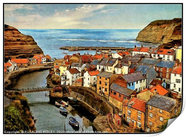 "Antique Staithes" Print by ROS RIDLEY