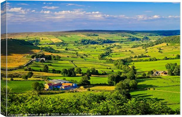 North Yorkshire Countryside Landscapes Canvas Print by Martyn Arnold