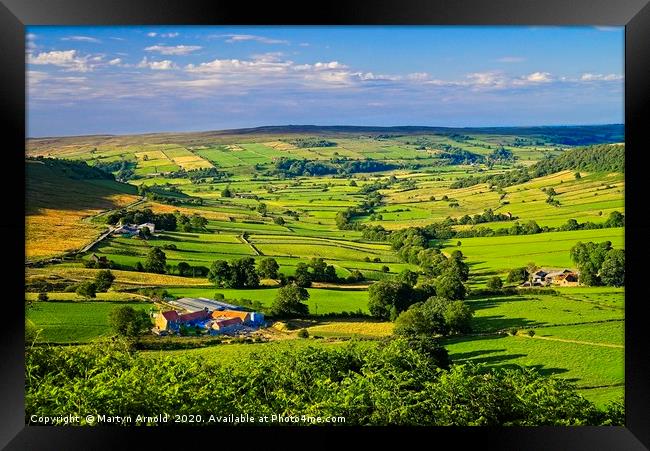 North Yorkshire Countryside Landscapes Framed Print by Martyn Arnold