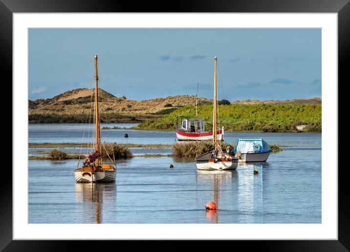 High tide at Burnham Overy Staithe  Framed Mounted Print by Gary Pearson
