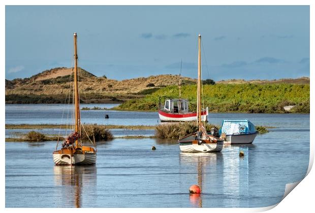 High tide at Burnham Overy Staithe  Print by Gary Pearson