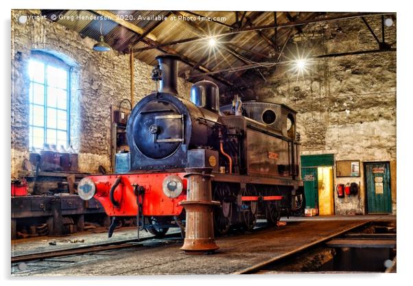 The steam train  Acrylic by Greg Henderson