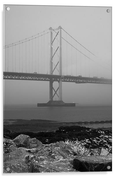 Misty Forth Road Bridge Acrylic by Keith Thorburn EFIAP/b
