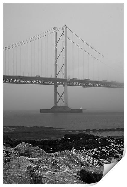 Misty Forth Road Bridge Print by Keith Thorburn EFIAP/b