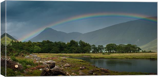 Rainbow ober the Glen Canvas Print by Keith Thorburn EFIAP/b