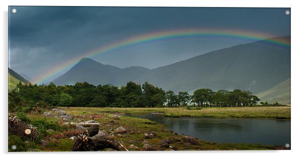 Rainbow ober the Glen Acrylic by Keith Thorburn EFIAP/b