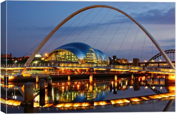 River Tyne Reflections, Newcastle-Gateshead Canvas Print by Rob Cole