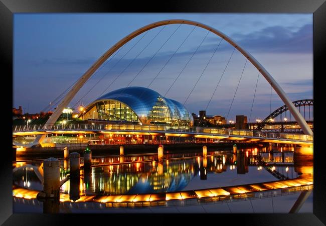 River Tyne Reflections, Newcastle-Gateshead Framed Print by Rob Cole