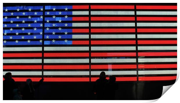 America in Lights Print by Marc Jones