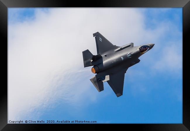 F-35 Lightning seen at RAF Fairford  Framed Print by Clive Wells
