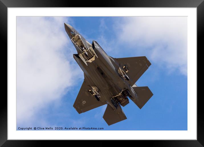 F-35 Lightning seen at RAF Fairford Framed Mounted Print by Clive Wells
