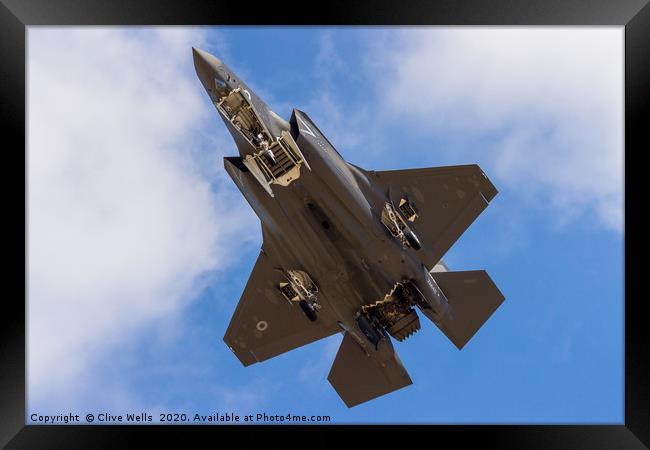 F-35 Lightning seen at RAF Fairford Framed Print by Clive Wells