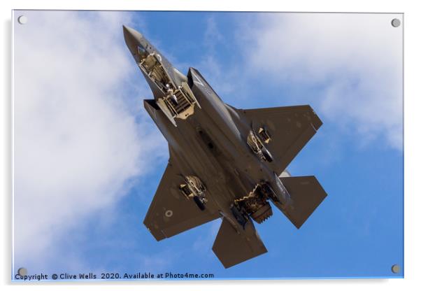 F-35 Lightning seen at RAF Fairford Acrylic by Clive Wells