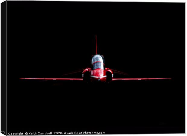 RAF Red Arrows Hawk Canvas Print by Keith Campbell