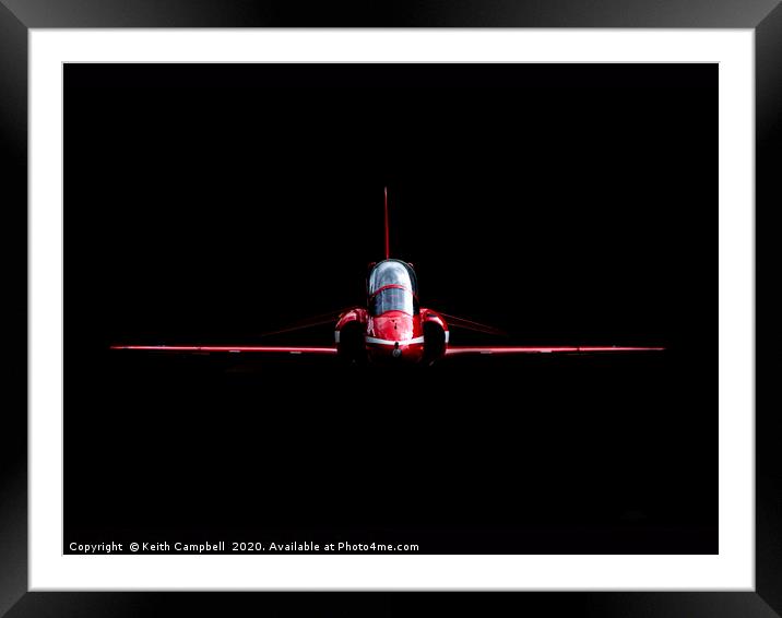RAF Red Arrows Hawk Framed Mounted Print by Keith Campbell