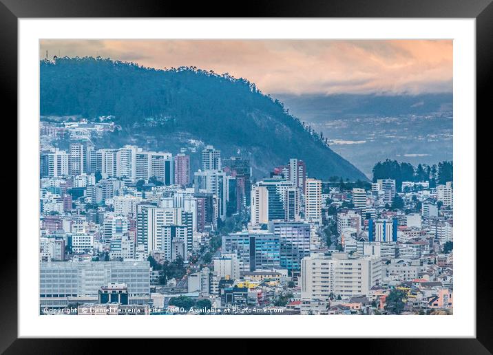 Quito Aerial View from Panecillo Viewpoint Framed Mounted Print by Daniel Ferreira-Leite