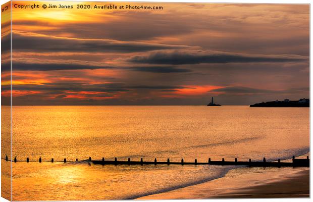 Artistic North Sea Sunrise Canvas Print by Jim Jones