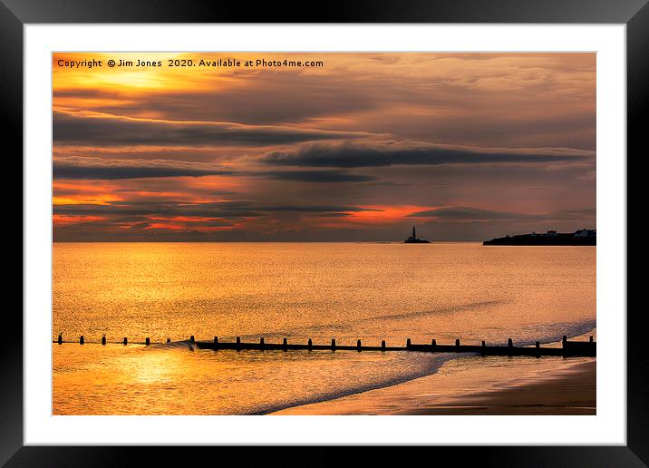 Artistic North Sea Sunrise Framed Mounted Print by Jim Jones