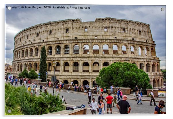 The Colosseum, Rome, Acrylic by John Morgan