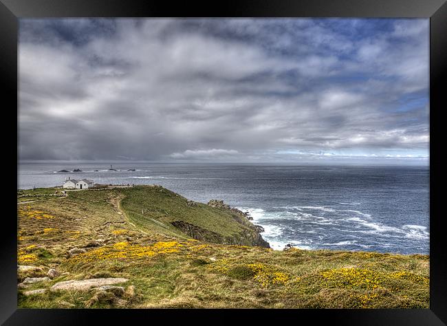 Lands End and Long Ships Framed Print by Mike Gorton