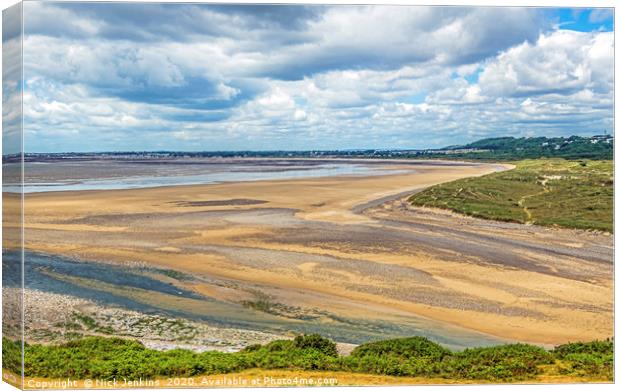 River Ogmore Estuary Ogmore by Sea Wales  Canvas Print by Nick Jenkins