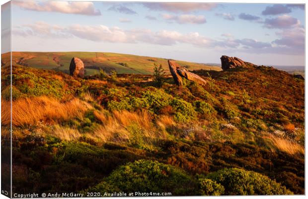 Ramshaw Rocks Sunset Canvas Print by Andy McGarry