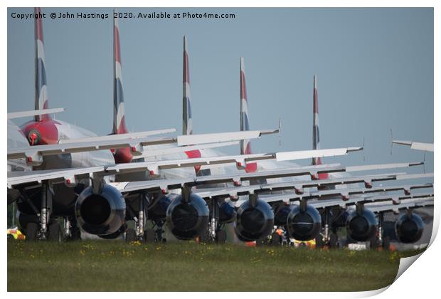 Grounded Wings Print by John Hastings