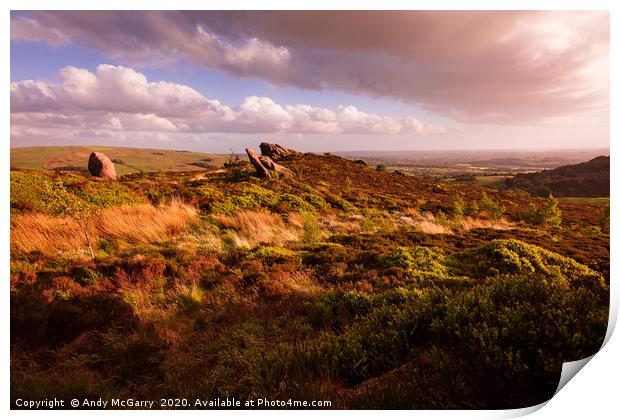Ramshaw Rocks Sunset Print by Andy McGarry