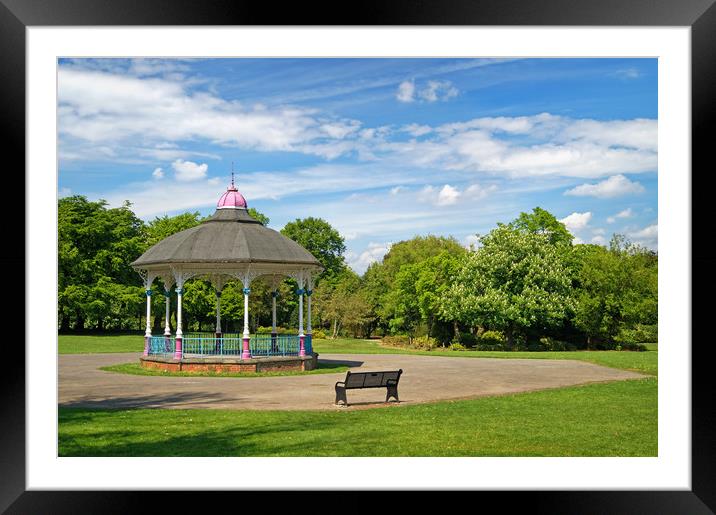 Locke Park Bandstand in Barnsley                   Framed Mounted Print by Darren Galpin