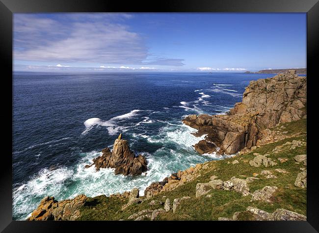 Land's End Cornwall Framed Print by Mike Gorton