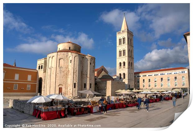 Market Zadar  Print by Rob Hawkins