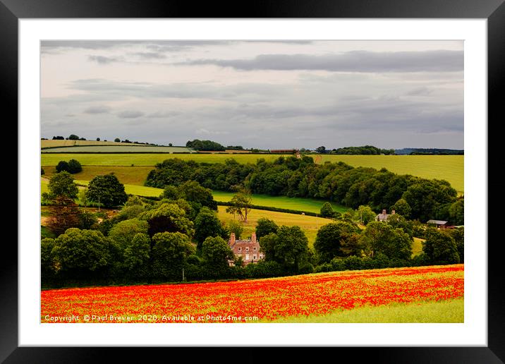 Poppies At Forston near Dorchester in June Framed Mounted Print by Paul Brewer