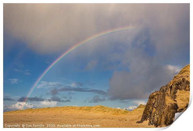 Broughton Bay Rainbow, Gower Print by Dan Santillo