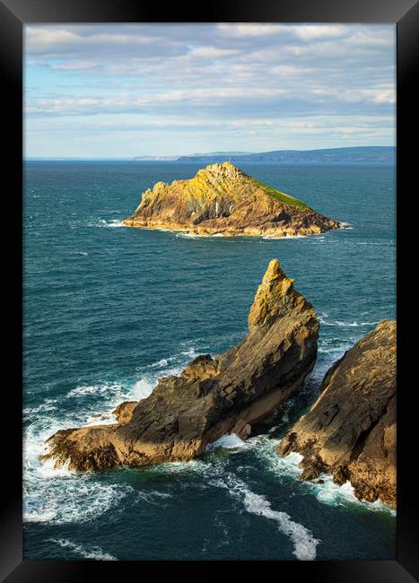 Sevensouls Rock and Mouls Island Framed Print by CHRIS BARNARD