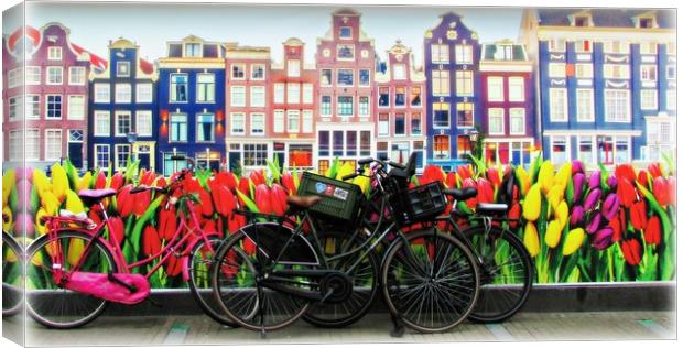                  AMSTERDAM               Canvas Print by Sue HASKER