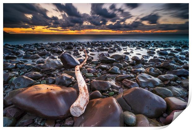 Porlock Weir beach  Print by J.Tom L.Photography