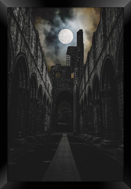Abbey by Moonlight Framed Print by Colin Metcalf