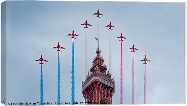 Red arrows Canvas Print by Alan Tunnicliffe