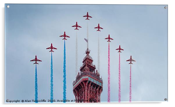 Red arrows Acrylic by Alan Tunnicliffe