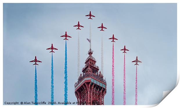 Red arrows Print by Alan Tunnicliffe