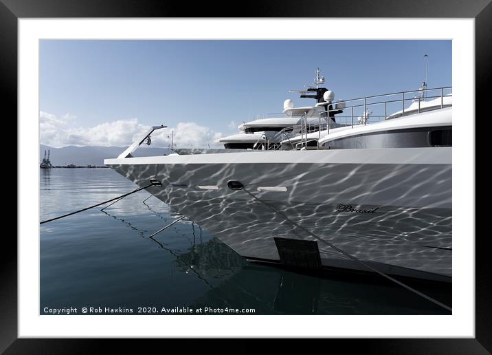 Superyacht Brazil  Framed Mounted Print by Rob Hawkins