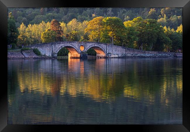 Aray Bridge, Loch Shira at Sunset Framed Print by Rich Fotografi 